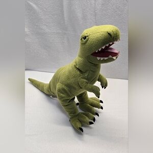 Ikea Jattelik T Rex Dinosaur 17" Plush Green Dino Tyrannosaurus